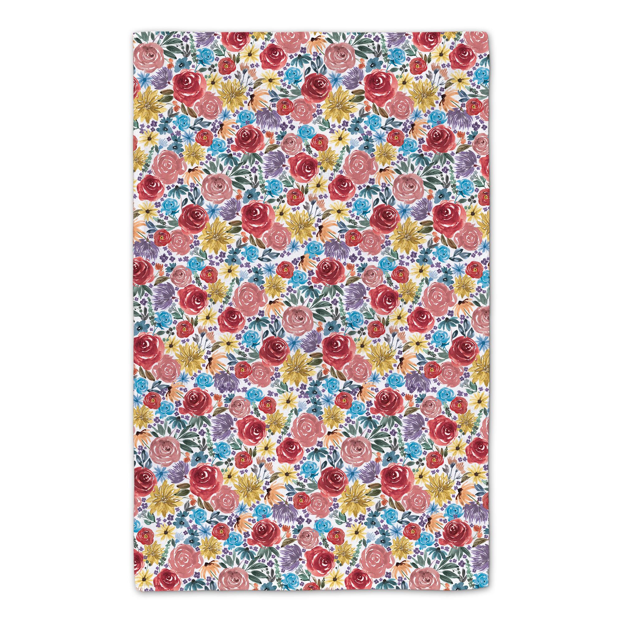 Floral Mug Stack Tea Towel Set